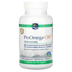 Омега-3 и куркумин Nordic Naturals (ProOmega CRP) 500 мг/200 мг 90 капсул купить в Киеве и Украине