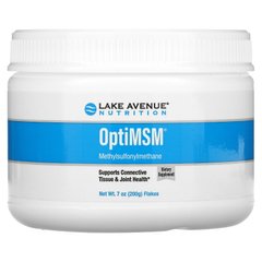 МСМ, MSM, OptiMSM, Lake Avenue Nutrition, 200 г