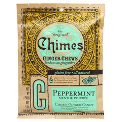 Імбирні жувальні цукерки з м'ятою, Ginger Chews, Chimes, 141,8 г
