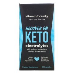 Vitamin Bounty, Recover On Keto, електроліти, 60 капсул