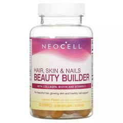 Комплекс краси з Колагеном, Вітаміном C і Біотином смак лимона NeoCell (Hair, Skin & Nails Beauty Builder) 60 жувальних цукерок