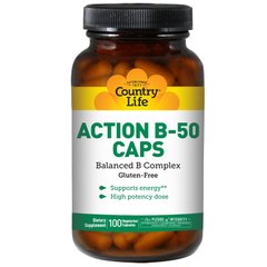 Комплекс витаминов В Country Life (Action B-50 Caps) 100 капсул купить в Киеве и Украине