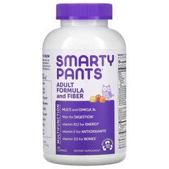 Вітамінно-мінеральний комплекс з клітковиною фруктовий смак SmartyPants (Adult Complete and Fiber) 180 жувальних цукерок