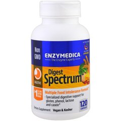 Спектр травлення, Enzymedica, 120 капсул