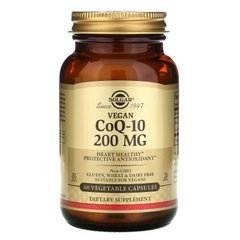 Вегетарианский коэнзим CoQ10 Solgar (Vegetarian CoQ-10) 200 мг 60 вегетарианских капсул купить в Киеве и Украине