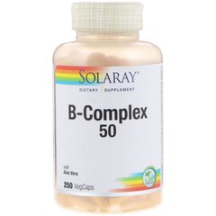 Комплекс вітамінів групи B, B-Complex 50, Solaray, 250 вегетаріанських капсул
