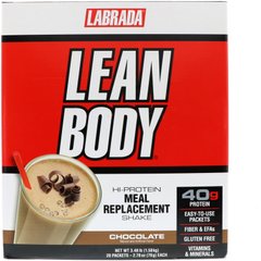 Lean Body, Заменительный коктейль Hi-Protein Meal, шоколад, Labrada Nutrition, 20 пакетов купить в Киеве и Украине