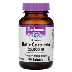 Натуральный бета-каротин Bluebonnet Nutrition (Beta-Carotene) 25000 МЕ 90 капсул купить в Киеве и Украине