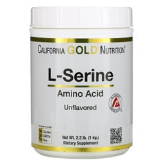 Серин неароматизований порошок California Gold Nutrition (L-Serine AjiPure Unflavored Powder) 1 кг