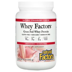 Сироватковий протеїн полуниця Natural Factors (Whey Protein) 340 г