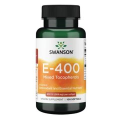Смешанные токоферолы витамина Е 400 Swanson (Vitamin E Mixed Tocopherols 400 IU) 100 гел купить в Киеве и Украине