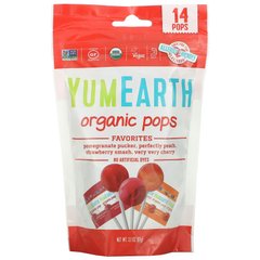 Органические леденцы ассорти вкусов YumEarth (Organic Pops Favorites) 14 леденцов 85 г купить в Киеве и Украине