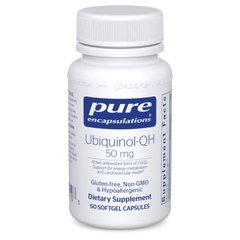 Убихинол Pure Encapsulations (Ubiquinol-QH) 50 мг 60 капсул купить в Киеве и Украине