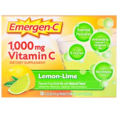 Вітамін С мікс лимон / лайм Emergen-C (Vitamin C) 1000 мг 30 пакетів по 9.4 г