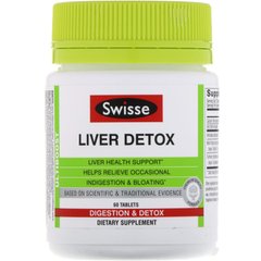 Детокс печінки, Ultiboost, Liver Detox, Swisse, 60 таблеток