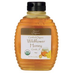 Сертифікований органічний сирий мед польових квітів, Certified Organic Raw Wildflower Honey, Swanson, 454 мл
