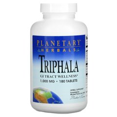 Трифала, здоровье желудочно-кишечного тракта, Planetary Herbals, 1,000 мг, 180 таблеток купить в Киеве и Украине