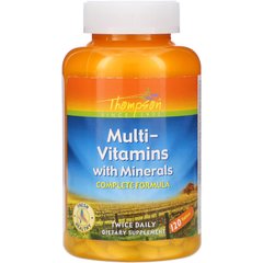 Мультивітамін з мінералами, Multi-Vitamin with Minerals, Thompson, 120 таблеток
