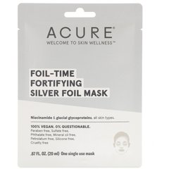 Зміцнююча маска-фольга одноразова Acure (Foil Mask) 20 мл