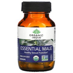 Organic India, Essential Male, здорова сексуальна функція, 60 вегетаріанських капсул