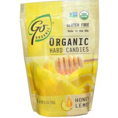Органические леденцы, мед и лимон, GoOrganic, 3,5 унции (100 г) купить в Киеве и Украине