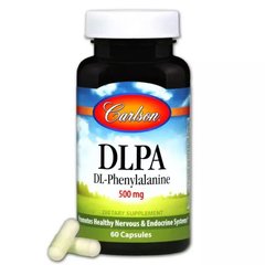Фенилаланин Carlson Labs (DLPA DL-Phenylalanine) 500 мг 60 капсул купить в Киеве и Украине