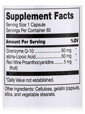 Коензим Q10 з ліпоєвою кислотою Douglas Laboratories (Coenzyme Q-10 with Lipoic Acid) 60 мг 60 капсул
