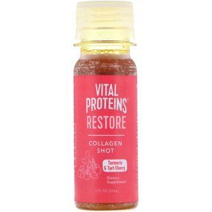 Колагеновий постріл, відновлення, куркума і терпка вишня, Vital Proteins, 59 мл