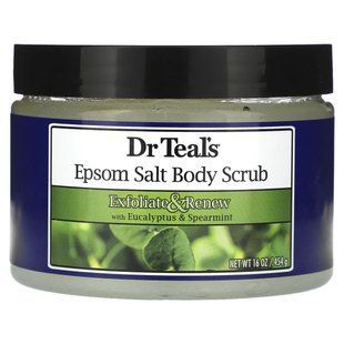 Dr. Teal's, Epsom Salt Body Scrub, Eucalyptus & Spearmint, 16 oz (454 g) купить в Киеве и Украине