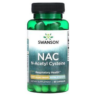 Swanson, NAC N-Acetyl Cysteine, 1,000 mg, 60 Capsules купить в Киеве и Украине