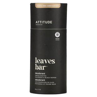 ATTITUDE, Leaves Bar Deodorant, Patchouli & Black Pepper, 3 oz (85 g) купить в Киеве и Украине