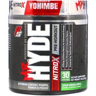 Mr. Hyde, Nitro X, for pre-workout consumption, sour green apple, ProSupps, 222 g