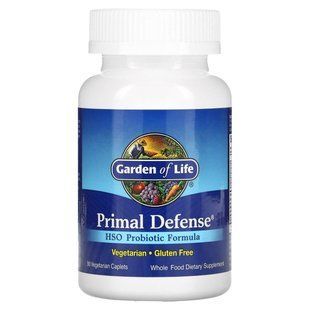 Garden of Life, Primal Defense, Формула, содержащая пробиотик HSO, 90 вегетарианских капсул купить в Киеве и Украине