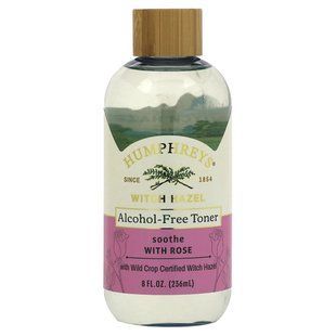 Безалкогольный тоник с розой, успокаивает, Witch Hazel, Alcohol Free Toner with Rose, Soothe, Humphrey's, 236 мл купить в Киеве и Украине