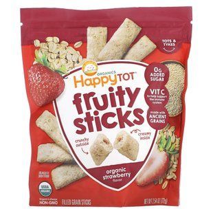 Happy Family Organics, Happy Tot, Fruity Sticks, Organic Strawberry, 2.54 oz (72 g) купить в Киеве и Украине