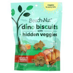 Beech-Nut, Dino Biscuits with Hidden Veggies, Pumpkin & Cinnamon, 5 oz (142 g) купить в Киеве и Украине
