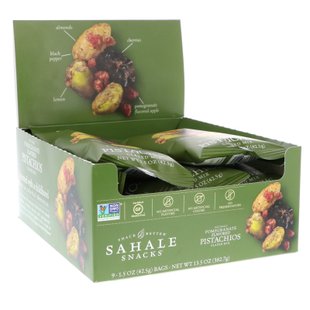 Glazed Mix, Гранатовые фисташки, Sahale Snacks, 9 упаковок, 1,5 унции (42,5 г) каждая купить в Киеве и Украине