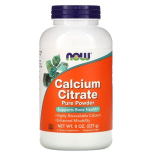 Кальций цитрат Now Foods (Calcium Citrate Pure Powder) 227 г купить в Киеве и Украине