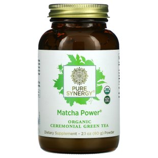 Pure Synergy, Organic Matcha Power, порошок 2,1 унции (60 г) купить в Киеве и Украине