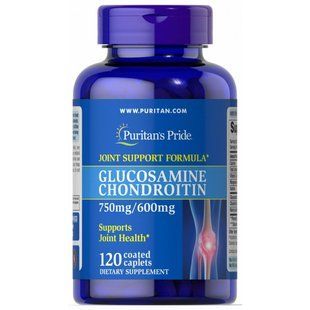 Глюкозамин хондроитин, Glucosamine Chondroitin, Puritan's Pride, 750 мг/600 мг, 120 таблеток купить в Киеве и Украине