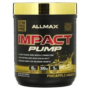 Impact Pump, ананас манго, ALLMAX Nutrition, 12,7 унции (360 г) купить в Киеве и Украине