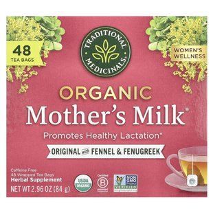 Traditional Medicinals, Organic Mother's Milk&reg;, Caffeine Free, 48 Wrapped Tea Bags, 2.96 oz (84 g)