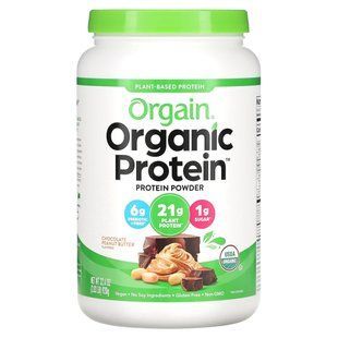 Organic protein powder, plant-based, chocolate-peanut butter, Orgain, 920 g