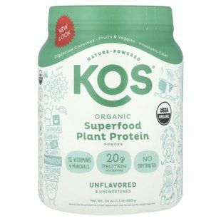 KOS, Organic Plant Protein, without Flavorings and without Sugar, 1.5 Pounds (680 g)
