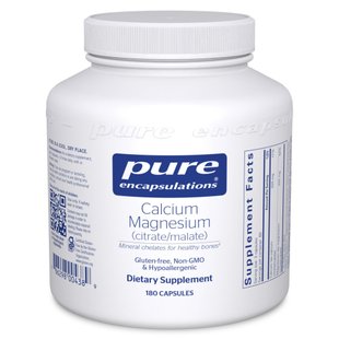 Кальций Магний цитрат / малат Pure Encapsulations (Calcium Magnesium Citrate Malate) 180 капсул купить в Киеве и Украине