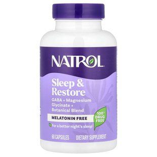 Natrol, Sleep & Restore, Melatonin Free, 60 Capsules купить в Киеве и Украине