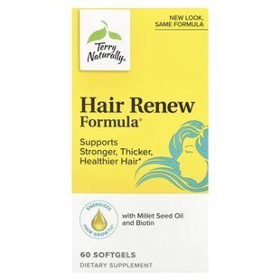 Восстановление волос EuroPharma, Terry Naturally (Hair Renew Formula) 60 капсул купить в Киеве и Украине