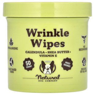 Natural Dog Company, Wrinkle Wipes, For Dogs, All Ages, 50 Count купить в Киеве и Украине