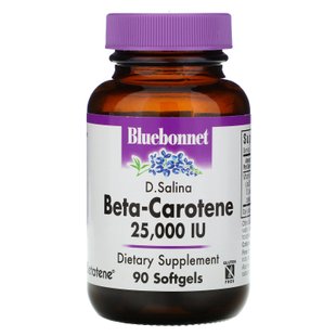 Натуральный бета-каротин Bluebonnet Nutrition (Beta-Carotene) 25000 МЕ 90 капсул купить в Киеве и Украине