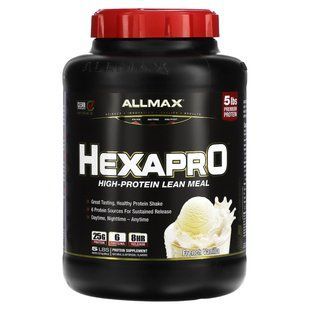 6-Protein Blend Ultra-Premium, French Vanilla, Hexapro, Ultra-Premium 6-Protein Blend, French Vanilla, ALLMAX Nutrition, 2.27 kg